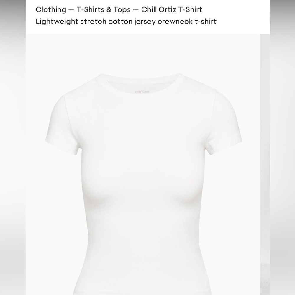 TNA lightweight stretch cotton jersey crewneck t-shirt, M